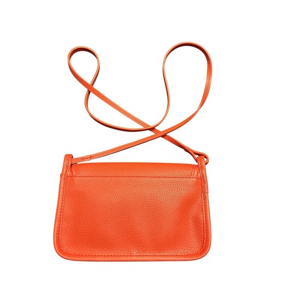 NEW Longchamp Le Foulonné Leather Wallet Crossbody Bag Orange Authentic - Picture 4 of 5